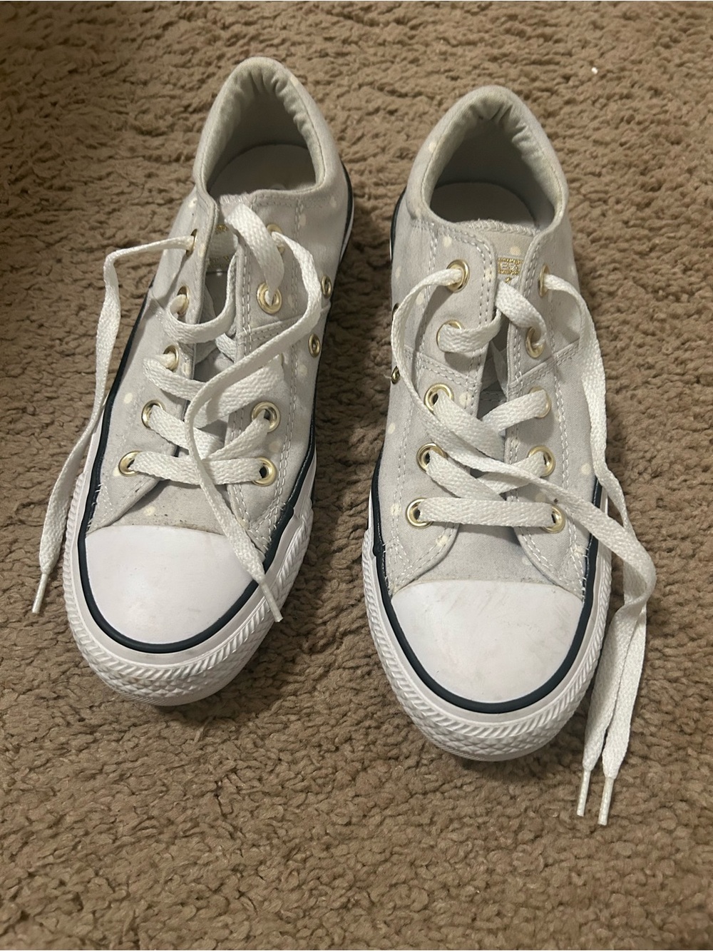 Gray Polka Dot Converse